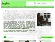 Tablet Screenshot of hempplastic.com